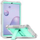 For Samsung Galaxy Tab A 8.4(2020) Silicone + PC Shockproof Protective Case with Holder(Gray + Green) - 1