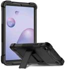 For Samsung Galaxy Tab A 8.4(2020) Silicone + PC Shockproof Protective Case with Holder(Black) - 1