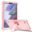 For Samsung Galaxy Tab A7 Lite T225/T220 Silicone + PC Shockproof Protective Case with Holder(Rose Gold) - 1