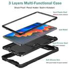 For Samsung Galaxy Tab S8 / Galaxy Tab S7 Silicone + PC Shockproof Protective Case with Holder(Black) - 5