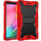 For Samsung Galaxy Tab A 10.1 (2019) Silicone + PC Shockproof Protective Case with Holder(Red + Black) - 2