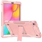 For Samsung Galaxy Tab A 10.1 (2019) Silicone + PC Shockproof Protective Case with Holder(Rose Gold) - 1