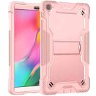 For Samsung Galaxy Tab A 10.1 (2019) Silicone + PC Shockproof Protective Case with Holder(Rose Gold) - 2