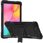 For Samsung Galaxy Tab A 10.1 (2019) Silicone + PC Shockproof Protective Case with Holder(Black) - 1