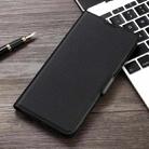For iPhone 12 / 12 Pro Ultra-thin Voltage Side Buckle PU + TPU Horizontal Flip Leather Case with Holder & Card Slot(Black) - 1