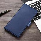 For iPhone 12 / 12 Pro Ultra-thin Voltage Side Buckle PU + TPU Horizontal Flip Leather Case with Holder & Card Slot(Blue) - 1