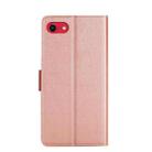 For iPhone SE 2022 / SE 2020 / 8 / 7 Ultra-thin Voltage Side Buckle PU + TPU Horizontal Flip Leather Case with Holder & Card Slot(Rose Gold) - 3