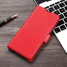 For iPhone X / XS Ultra-thin Voltage Side Buckle PU + TPU Horizontal Flip Leather Case with Holder & Card Slot(Red) - 1