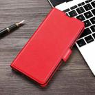 For iPhone XR Ultra-thin Voltage Side Buckle PU + TPU Horizontal Flip Leather Case with Holder & Card Slot(Red) - 1