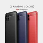 For Samsung Galaxy M32 (india) Brushed Texture Carbon Fiber TPU Case(Red) - 2