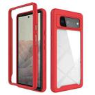 For Google Pixel 6 Starry Sky Solid Color Series Shockproof PC + TPU Case(Red) - 1