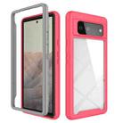 For Google Pixel 6 Starry Sky Solid Color Series Shockproof PC + TPU Case(Rose Red) - 1