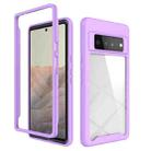 For Google Pixel 6 Pro Starry Sky Solid Color Series Shockproof PC + TPU Case(Purple) - 1