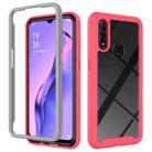 For OPPO A31 Starry Sky Solid Color Series Shockproof PC + TPU Case(Rose Red) - 1