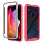 For TCL 10L Starry Sky Solid Color Series Shockproof PC + TPU Case(Rose Red) - 1