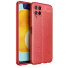 For Samsung Galaxy M32 (india) Litchi Texture TPU Shockproof Case(Red) - 1