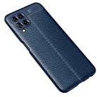 For Samsung Galaxy M32 (india) Litchi Texture TPU Shockproof Case(Navy Blue) - 2