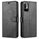 For Xiaomi Poco M3 Pro 5G / Redmi Note 10 5G AZNS Sheepskin Texture Horizontal Flip Leather Case with Holder & Card Slots & Wallet(Black) - 1