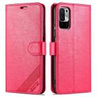 For Xiaomi Poco M3 Pro 5G / Redmi Note 10 5G AZNS Sheepskin Texture Horizontal Flip Leather Case with Holder & Card Slots & Wallet(Red) - 1