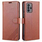 For Xiaomi Poco X3 GT / Redmi Note 10 Pro 5G AZNS Sheepskin Texture Horizontal Flip Leather Case with Holder & Card Slots & Wallet(Brown) - 1