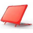 For MacBook Air 11.6 inch A1465 / A1370 TPU and PC Two-color Anti-fall Laptop Protective Case(Red) - 1