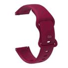 20mm For Amazfit GTS 2e Butterfly Buckle Silicone Watch Band(Wine Red) - 1