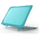 For MacBook Air 13.3 inch A1466 / A1369 TPU and PC Two-color Anti-fall Laptop Protective Case(Sky Blue) - 1