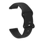 20mm For Garmin Venu / Samsung Galaxy Watch Active 2 Universal Inner Back Buckle Perforation Silicone Watch Band(Black) - 1