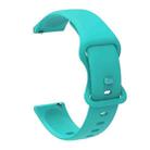 20mm For Garmin Venu / Samsung Galaxy Watch Active 2 Universal Inner Back Buckle Perforation Silicone Watch Band(Mint Green) - 1