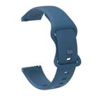 20mm For Garmin Venu / Samsung Galaxy Watch Active 2 Universal Inner Back Buckle Perforation Silicone Watch Band(Midnight Blue) - 1