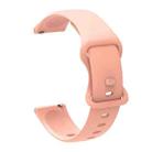 22mm For Apex 46mm /  Apex Pro / Ticwatch Pro 3 Universal Inner Back Buckle Perforation Silicone Watch Band(Pink) - 1