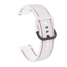 20mm For Samsung Galaxy Watch Active 2 Two-color Stitching Silicone Watch Band(White) - 1