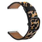 22mm For Xiaomi Haylou RT RS3 LS04 / LS05S Universal Printed Leather Watch Band(Yellow Leopard) - 1