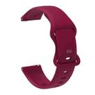 22mm For Xiaomi Haylou RT RS3 LS04 / LS05S Universal Inner Back Buckle Perforation Silicone Watch Band(Wine Red) - 1