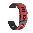 22mm For Xiaomi Haylou RT RS3 LS04 / LS05S Universal Two-color Silicone Watch Band(Red Black) - 1