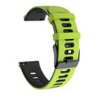 22mm For Xiaomi Haylou RT RS3 LS04 / LS05S Universal Two-color Silicone Watch Band(Green Black) - 1