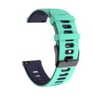 22mm For Xiaomi Haylou RT RS3 LS04 / LS05S Universal Two-color Silicone Watch Band(Green Blue) - 1