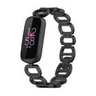 For Fitbit Luxe Special Edition Metal Bracelet Watch Band(Black) - 1