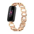 For Fitbit Luxe Special Edition Metal Bracelet Watch Band(Rose Gold) - 1