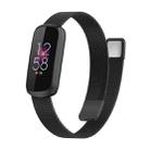 For Fitbit Luxe Special Edition Milanese Metal Magnetic Watch Band(Black) - 1