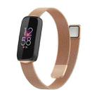 For Fitbit Luxe Special Edition Milanese Metal Magnetic Watch Band(Rose Gold) - 1