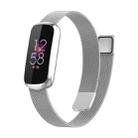 For Fitbit Luxe Special Edition Milanese Metal Magnetic Watch Band(Silver) - 1