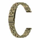 For Fitbit Luxe Special Edition Three-beads Stainless Steel Flat Buckle Watch Band(Gold) - 1