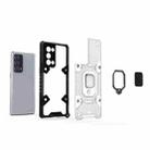 For OPPO Reno6 Pro+ 5G Space PC + TPU Ring Holder Protective Case(Silver) - 6