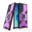 For OPPO Reno6 Pro+ 5G Space PC + TPU Ring Holder Protective Case(Purple) - 1