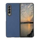 For Samsung Galaxy Z Fold3 5G Carbon Fiber Texture Shockproof Protective Case(Blue) - 1
