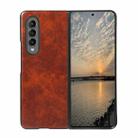 For Samsung Galaxy Z Fold3 5G Business Leather Texture Shockproof Protective Leather Case(Brown) - 1