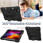 For iPad Pro 11 2022 / 2021 / 2020 / 2018 / Air 2020 10.9 Contrast Color Robot Shockproof Silicone PC Tablet Case with Holder & Shoulder Strap(Black) - 6