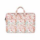 ST01DZ Lightweight Canvas Printed Laptop Bag, Size:13.3 inch(Flower Pink) - 1