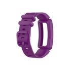 Smart Watch Silicon Watch Band for Fitbit Inspire HR(Dark Purple) - 1